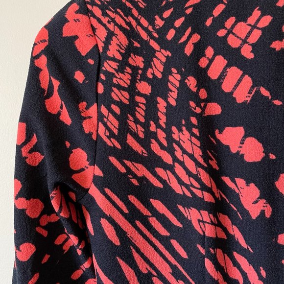 Maggy London Tie Dye Printed Crepe Midi Dress Sz 2 - Picture 10 of 13